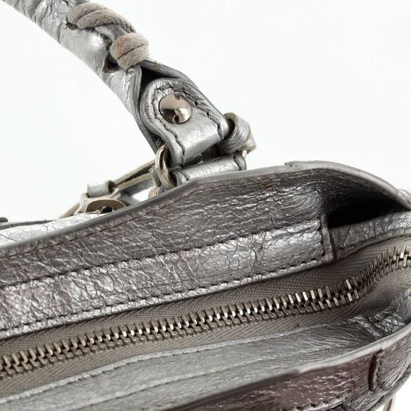 Balenciaga City Classic Studs Bag Leather Mini Silver - Picture 9 of 10